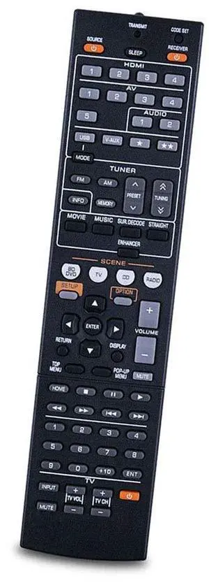 Replaced Remote Control Compatible for Yamaha RX-V373 YHT-493BL HTR-3065 YHT-595 RX-V473BL YHT-699U HTR-6240 YHT-897BL RXV371BL YHT493 HTR3064 YHT593BL RXV473 Audio Video AV Receiver Replaced Remote Control Compatible for Yamaha RX-V373 YHT-493BL HTR-3065 YHT-595 RX-V473BL YHT-699U HTR-6240 YHT-897BL RXV371BL YHT493 HTR3064 YHT593BL RXV473 Audio Video AV Receiver