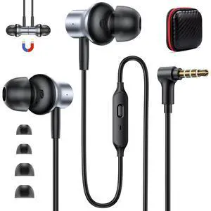 5.9ft Long Cord Earbuds Wired for Chromebook Laptop PC, Grey | Ear Buds Wired with 3.5mm Plug in Audio Jack Mic HiFi Stereo Wire Headphones Corded Earphones for Kindle School Class 5.9ft Long Cord Earbuds Wired for Chromebook Laptop PC, Grey | Ear Buds Wired with 3.5mm Plug in Audio Jack Mic HiFi Stereo Wire Headphones Corded Earphones for Kindle School Class