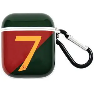 No.7 Jersey Bluetooth Headphone Protective Case,Compatible with Apple AirPods 2nd and 1st Generation (White, Portugal) No.7 Jersey Bluetooth Headphone Protective Case,Compatible with Apple AirPods 2nd and 1st Generation (White, Portugal)