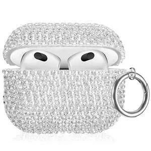 Bling Case Compatible with AirPods 3rd Generation (2021), Sparkling Diamond Case for AirPods 3 Case Bling Rhinestones for Women, Shockproof Protective Cute Cover with Keychain Bling Case Compatible with AirPods 3rd Generation (2021), Sparkling Diamond Case for AirPods 3 Case Bling Rhinestones for Women, Shockproof Protective Cute Cover with Keychain