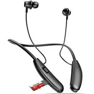 Neckband Bluetooth Headphones with TF Card Slot, 200H Playtime Earphone Lightweight Sports Headphones with Mic, Magnetic Neckband Earbuds for Running, Cycling, IPX5 Waterproof Noise Reduction In-Ear Neckband Bluetooth Headphones with TF Card Slot, 200H Playtime Earphone Lightweight Sports Headphones with Mic, Magnetic Neckband Earbuds for Running, Cycling, IPX5 Waterproof Noise Reduction In-Ear