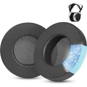 Ear Pads Replacement for HiFiMan Sundara HE400SE Cushions Memory Foam. | premium protein leather and all-day comfortable long wear friendly - Black Ear Pads Replacement for HiFiMan Sundara HE400SE Cushions Memory Foam. | premium protein leather and all-day comfortable long wear friendly - Black
