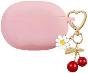 for Beats Studio Buds Case/Studio Buds Plus Case Cover,Soft Silicone Cover Protective Case with Cute Cherry Daisy Flower Charm Keychain for Beats Studio Buds+ Earbuds Charging Case Pink for Beats Studio Buds Case/Studio Buds Plus Case Cover,Soft Silicone Cover Protective Case with Cute Cherry Daisy Flower Charm Keychain for Beats Studio Buds+ Earbuds Charging Case Pink