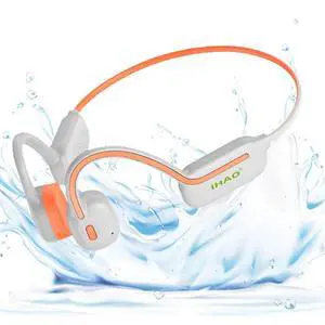 Swimming Headphones True Bone Conduction Open Ear Headset MP3 Player Built-in 32G Memory IP68 Underwater Waterproof Stereo Bluetooth Earphone for Driving Bicycling Running Skiing-Orange Swimming Headphones True Bone Conduction Open Ear Headset MP3 Player Built-in 32G Memory IP68 Underwater Waterproof Stereo Bluetooth Earphone for Driving Bicycling Running Skiing-Orange