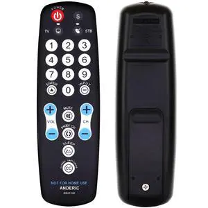 EzWipe Universal TV Remote Control - 1-Device - TV Only | for Hospitality, Hotels, Motels, Commercial TVs - Clean Wipeable Membrane Surface - RRHC100 EzWipe Universal TV Remote Control - 1-Device - TV Only | for Hospitality, Hotels, Motels, Commercial TVs - Clean Wipeable Membrane Surface - RRHC100