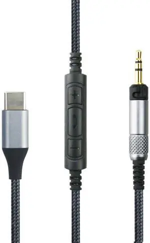 USB C to 2.5mm Audio Cable Compatible with Audio Technica ATH-M60X ATH-M50x ATH-M40x ATH-M70x Headphone, Remote Volume Mic Remote Volume Mic Compatible with iPhone 17/ Air /16/15/iPad USB C to 2.5mm Audio Cable Compatible with Audio Technica ATH-M60X ATH-M50x ATH-M40x ATH-M70x Headphone, Remote Volume Mic Remote Volume Mic Compatible with iPhone 17/ Air /16/15/iPad