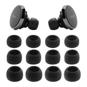 Replacement Silicone Ear Tips for Denon Perl Pro Earbuds, 6 Pairs | (S/M/L, Black) Replacement Silicone Ear Tips for Denon Perl Pro Earbuds, 6 Pairs | (S/M/L, Black)