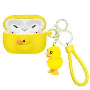 for Airpod Pro Case, Cute Kawaii Cover for Airpod Pro 2019 with Keychain for Women (Duck) for Airpod Pro Case, Cute Kawaii Cover for Airpod Pro 2019 with Keychain for Women (Duck)