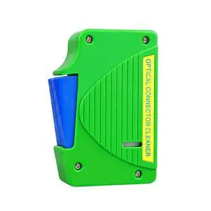 Fiber Optic Cleaning Box, Cassette Type Cleaner for LC/SC/FC/ST Connectors, Optical Connector Ferrule End Face Wiping Tool Cleans Over 550+ Times (Green) Fiber Optic Cleaning Box, Cassette Type Cleaner for LC/SC/FC/ST Connectors, Optical Connector Ferrule End Face Wiping Tool Cleans Over 550+ Times (Green)