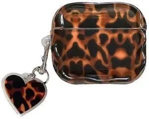 Aesthetic Tortoise Shell Case for Airpods 4,Brown Leopard Print Protective Cover with Love Keychain for Cool Girls Women Men,Compatible for AirPods 4th Generation(2024) Aesthetic Tortoise Shell Case for Airpods 4,Brown Leopard Print Protective Cover with Love Keychain for Cool Girls Women Men,Compatible for AirPods 4th Generation(2024)