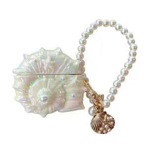 for AirPods Pro 3 Cute Conch Case Bling Shine Dazzling Colorful Laser 3D Conch Desgin with Shell Key Chian Bead Wristband Luxury Unique for Girls Women White for AirPods Pro 3 Cute Conch Case Bling Shine Dazzling Colorful Laser 3D Conch Desgin with Shell Key Chian Bead Wristband Luxury Unique for Girls Women White