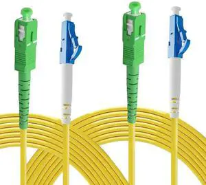 2Pack 3M (9.84ft) SC to LC/UPC Fiber Patch Cable, 3Meters Single Mode Simplex SM Fiber Patch Cords- 9/125m SC-LC/UPC Fiber Optic Cable (3M (2Pack)) 2Pack 3M (9.84ft) SC to LC/UPC Fiber Patch Cable, 3Meters Single Mode Simplex SM Fiber Patch Cords- 9/125m SC-LC/UPC Fiber Optic Cable (3M (2Pack))