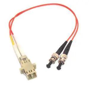 1ft Fiber Optic Adapter Cable LC (Female) to ST (Male) Multimode 50/125 Duplex 1ft Fiber Optic Adapter Cable LC (Female) to ST (Male) Multimode 50/125 Duplex