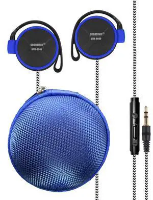 Comfortable Kids On-Ear Headphones for School with Soft Sponge Cushions, Adjustable Earhooks, 3.5mm Jack, and Headphone Case - Perfect for Tablets and Computers (Blue) Comfortable Kids On-Ear Headphones for School with Soft Sponge Cushions, Adjustable Earhooks, 3.5mm Jack, and Headphone Case - Perfect for Tablets and Computers (Blue)