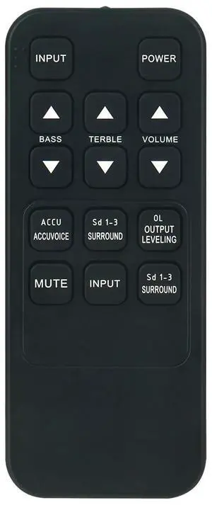 Replace Remote Compatible for ZVOX Omni Remote Control | Works for Platinum 570/670/770, SoundBar SB380/SB400/SB500/SB700, SoundBase 330/350/440/450/220/320/420/555/580, AV200/205 Replace Remote Compatible for ZVOX Omni Remote Control | Works for Platinum 570/670/770, SoundBar SB380/SB400/SB500/SB700, SoundBase 330/350/440/450/220/320/420/555/580, AV200/205