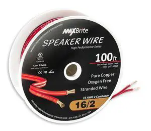 100 ft. 16 Gauge Stranded Flexible Dual Conductor Bonded Zip Cord Wire, Oxygen Free Pure Copper - UL Listed Class 2 100 ft. 16 Gauge Stranded Flexible Dual Conductor Bonded Zip Cord Wire, Oxygen Free Pure Copper - UL Listed Class 2