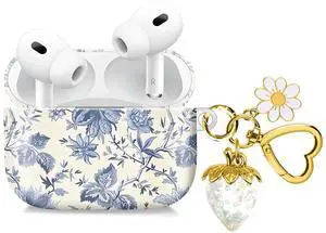 Compatible with AirPod Pro 2nd / 1st Generation, 2023/2022/2019, the Fully Protected Shockproof Wireless Earphone case Comes with a Cute and Beautiful Strawberry Keychain PendantCrystal 1 Compatible with AirPod Pro 2nd / 1st Generation, 2023/2022/2019, the Fully Protected Shockproof Wireless Earphone case Comes with a Cute and Beautiful Strawberry Keychain PendantCrystal 1