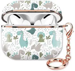 Airpod 3 Case Cute Airpods 3rd Generation Cover Protective Shockproof Hard Cover Shell with Rose Gold Keychain Buds Case for Girl Women Men (Cute Dinosaur) Airpod 3 Case Cute Airpods 3rd Generation Cover Protective Shockproof Hard Cover Shell with Rose Gold Keychain Buds Case for Girl Women Men (Cute Dinosaur)
