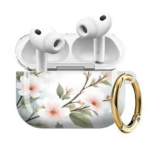 Compatible with AirPod Pro 3 Case (2025), Shockproof Dustproof Protective Cover with Cute Golden Keychain for Women & Girls - Cherry Blossom Sky Compatible with AirPod Pro 3 Case (2025), Shockproof Dustproof Protective Cover with Cute Golden Keychain for Women & Girls - Cherry Blossom Sky