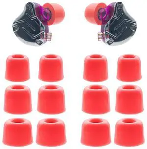 6 Pairs IEM Ear Tips Replacement for KZ ZS10 Pro X ZSN, Red | Memory Foam Earbuds Tips, Ultimate Comfort, Secure Fit, Small/ Medium/ Large 6 Pairs IEM Ear Tips Replacement for KZ ZS10 Pro X ZSN, Red | Memory Foam Earbuds Tips, Ultimate Comfort, Secure Fit, Small/ Medium/ Large