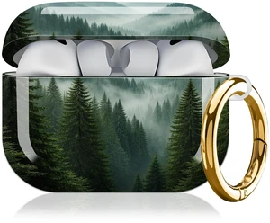 Compatible with AirPod Pro 3 Case,Protective Shockproof Cover with Keychain Ring, Stylish Design for Women, Cute Charging Case for AirPod Pro 3rd Generation(Misty Forest Mountain Landscape) Compatible with AirPod Pro 3 Case,Protective Shockproof Cover with Keychain Ring, Stylish Design for Women, Cute Charging Case for AirPod Pro 3rd Generation(Misty Forest Mountain Landscape)