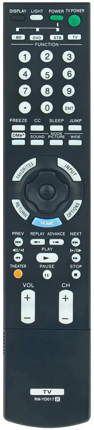 RM-YD017 Replaced Remote Control fit for Sony LCD TV KDL-40XBR4 KDL40XBR5 | KDL-40XBR5 KDL46W3000 KDL-46W3000 KDL46X4500 KDL-46X4500 KDL46XBR4 KDL-46XBR4 KDL46XBR5 RM-YD017 Replaced Remote Control fit for Sony LCD TV KDL-40XBR4 KDL40XBR5 | KDL-40XBR5 KDL46W3000 KDL-46W3000 KDL46X4500 KDL-46X4500 KDL46XBR4 KDL-46XBR4 KDL46XBR5