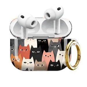 Compatible with Airpod Pro 3rd Gen Case 2025,Anti-Drop Cover with Keychain,Artistic Multi-Pattern Protective Shell for Daily Commute,Workout&Gifting(Cats Colorful Background) Compatible with Airpod Pro 3rd Gen Case 2025,Anti-Drop Cover with Keychain,Artistic Multi-Pattern Protective Shell for Daily Commute,Workout&Gifting(Cats Colorful Background)