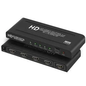 4K HDMI Splitter 1x4,Powered hdmi Splitter 1 in 4 Out Support 4Kx2K@30Hz,3D,Mirror/Copy Screen only (Not Extend) 4 Port hd Splitter for HDTV,Laptop,PS4,Projector,Set-Top Box 4K HDMI Splitter 1x4,Powered hdmi Splitter 1 in 4 Out Support 4Kx2K@30Hz,3D,Mirror/Copy Screen only (Not Extend) 4 Port hd Splitter for HDTV,Laptop,PS4,Projector,Set-Top Box