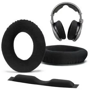 AHG Replacement Ear Pads & Headband Cushion Pad Compatible with Sennheiser Headphones HD600 HD650 HD 660S HD 660S2 Massdrop X HD 6XX HD58X Jubilee & HD580 - Premium Velour & High-Density Foam (Black) AHG Replacement Ear Pads & Headband Cushion Pad Compatible with Sennheiser Headphones HD600 HD650 HD 660S HD 660S2 Massdrop X HD 6XX HD58X Jubilee & HD580 - Premium Velour & High-Density Foam (Black)