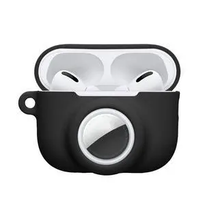 Cover for Apple Airpods Pro 3 Case - Silicone Cover for Earbuds Charging Case with Carabiner Clip - Compatible with Airtag - Black Cover for Apple Airpods Pro 3 Case - Silicone Cover for Earbuds Charging Case with Carabiner Clip - Compatible with Airtag - Black