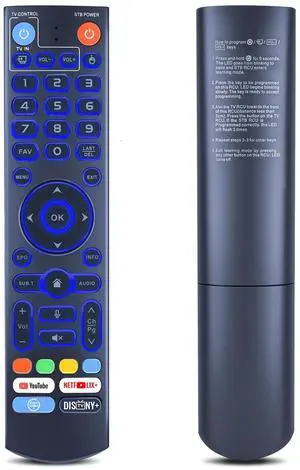 Remote Control for vSeeBox V5 Pro / V3 Plus/V3/ V2 /V1 Max/Elite/Max | Backlit,Voice Remote Control for vSeeBox V5 Pro / V3 Plus/V3/ V2 /V1 Max/Elite/Max | Backlit,Voice
