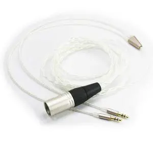 4-pin XLR Balanced Cable 6N OCC Copper Single Crystal Silver Plated Cord Compatible with Hifiman Arya, Sundara, Ananda, HE400SE Headphones 2.1m/6.8ft (4-pin XLR to Dual 3.5mm Version) 4-pin XLR Balanced Cable 6N OCC Copper Single Crystal Silver Plated Cord Compatible with Hifiman Arya, Sundara, Ananda, HE400SE Headphones 2.1m/6.8ft (4-pin XLR to Dual 3.5mm Version)