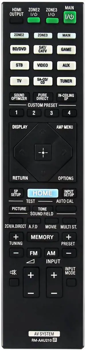 RM-AAU210 Replaced Remote fit for Sony AV Receiver STR-ZA3000ES | STR-ZA2000ES STR-ZA1000ES RM-AAU217 STR-ZA5000ES STR-ZA2100ES STR-ZA1100ES STR-ZA3100ES STRZA5000ES STRZA2100ES STRZA1100ES RM-AAU210 Replaced Remote fit for Sony AV Receiver STR-ZA3000ES | STR-ZA2000ES STR-ZA1000ES RM-AAU217 STR-ZA5000ES STR-ZA2100ES STR-ZA1100ES STR-ZA3100ES STRZA5000ES STRZA2100ES STRZA1100ES