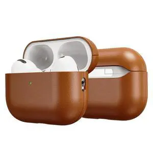 Leather Design for AirPods Pro 3 Case, Compatible with AirPods Pro 3rd Generation (2025), Handmade, Fully-Wrapped with Top Grain Leather, Supports Wireless Charging, Brown Leather Design for AirPods Pro 3 Case, Compatible with AirPods Pro 3rd Generation (2025), Handmade, Fully-Wrapped with Top Grain Leather, Supports Wireless Charging, Brown