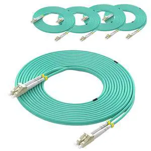 5Pack 5m/16ft OM3 LC to LC Multimode Fiber Patch Cable, Fiber Optic Cable LC to LC Cord LSZH 10GB Multimode Duplex 50/125um 5Pack 5m/16ft OM3 LC to LC Multimode Fiber Patch Cable, Fiber Optic Cable LC to LC Cord LSZH 10GB Multimode Duplex 50/125um