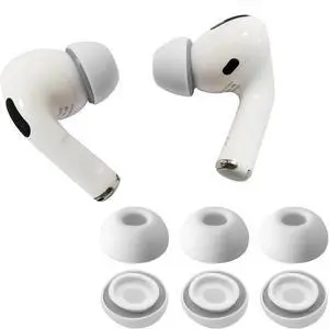 Patented Memory Foam Ear Tips for AirPods Pro 1st&2nd Gen w/Silicone Shield. No Silicone Eartips Pain. Anti-Slip Eartips. Fit in The Charging Case, 3 Pairs (Large) Patented Memory Foam Ear Tips for AirPods Pro 1st&2nd Gen w/Silicone Shield. No Silicone Eartips Pain. Anti-Slip Eartips. Fit in The Charging Case, 3 Pairs (Large)