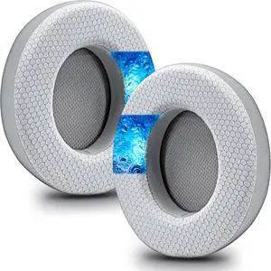 Oval Shape Cooling Gel Earpads for Virtuoso RGB Wireless, XT, SE | Enlarged Bigger Inner Hole (Cooling Gel Mesh Gray) Oval Shape Cooling Gel Earpads for Virtuoso RGB Wireless, XT, SE | Enlarged Bigger Inner Hole (Cooling Gel Mesh Gray)