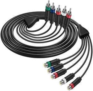 YPbPr Component Video Extension Cable | 5RCA Female-to-Male Audio Video HD Component Cable for DVD Players, VCR, Camcorder, HDMI Crossover, Set Top Box (1.8M) YPbPr Component Video Extension Cable | 5RCA Female-to-Male Audio Video HD Component Cable for DVD Players, VCR, Camcorder, HDMI Crossover, Set Top Box (1.8M)