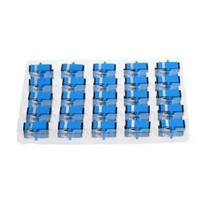 50 Pack Fiber Optical Coupler SC Singlemode Fiber Optic Adapter, SC Female to SC Female UPC Simplex Single Mode Fiber Optical Coupler, Network Internet Connector Adapter with Mount Panel 50 Pack Fiber Optical Coupler SC Singlemode Fiber Optic Adapter, SC Female to SC Female UPC Simplex Single Mode Fiber Optical Coupler, Network Internet Connector Adapter with Mount Panel