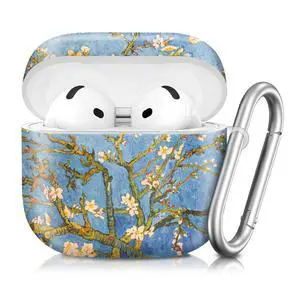 Compatible with AirPod 4th Generation 2024 Case, Shockproof Anti-Drop Protective Cover, Cute Case for Women Men with Keychain(Vintage Blossoming Tree) Compatible with AirPod 4th Generation 2024 Case, Shockproof Anti-Drop Protective Cover, Cute Case for Women Men with Keychain(Vintage Blossoming Tree)