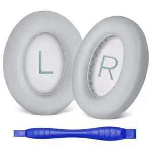 Replacement Ear Pads for Bose NC700 / 700 Noise Cancelling Headphones, Protein Leather Earpad Covers/Cushion Kit with Plush Memory Foam, Enhanced Comfort, Extra Durability (Silver) Replacement Ear Pads for Bose NC700 / 700 Noise Cancelling Headphones, Protein Leather Earpad Covers/Cushion Kit with Plush Memory Foam, Enhanced Comfort, Extra Durability (Silver)