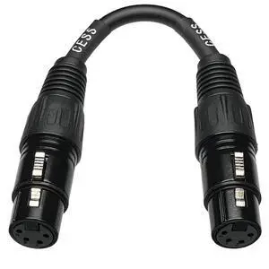 CESS-245-4i Balanced 4-Pin XLR Female to Female, Headphone Audio Coupling/Gender Change Cable, Single (4 Inches) CESS-245-4i Balanced 4-Pin XLR Female to Female, Headphone Audio Coupling/Gender Change Cable, Single (4 Inches)