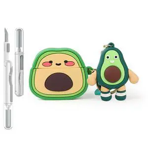 Case for AirPods 4th Generation Wireless Earbuds (2024) with Doll and Carabiner and Cleaning Pen Kit, Silicone Charging Protective Cover with Cartoon Skin Design for AirPods 4 Case for AirPods 4th Generation Wireless Earbuds (2024) with Doll and Carabiner and Cleaning Pen Kit, Silicone Charging Protective Cover with Cartoon Skin Design for AirPods 4
