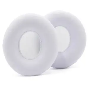 Replacement Earpads for Beats Solo HD 1.0 Headphones - White | Compatible with Beats by Dr.Dre Solo HD (Solo 1st Gen Wired, NOT Wireless) Headphones, Snap-On Protein Leather Ear Cushions Replacement Earpads for Beats Solo HD 1.0 Headphones - White | Compatible with Beats by Dr.Dre Solo HD (Solo 1st Gen Wired, NOT Wireless) Headphones, Snap-On Protein Leather Ear Cushions