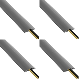 Cable Protector, 1/2 in H, 6 ft L, 2-3/8 in W, 1 Channel, PVC, Gray CC-4-1 Each (Pack of 4) Cable Protector, 1/2 in H, 6 ft L, 2-3/8 in W, 1 Channel, PVC, Gray CC-4-1 Each (Pack of 4)