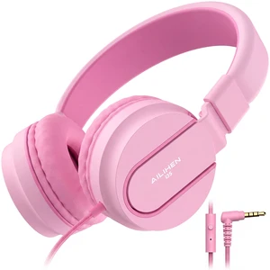 I35 Kids Headphones for School with Mic, 93dB Volume, Rose Pink Wired On Ear Headphones for Kids Girls, Foldable Lightweight Headphone for Classroom Learning & Entertainment Travel Computer I35 Kids Headphones for School with Mic, 93dB Volume, Rose Pink Wired On Ear Headphones for Kids Girls, Foldable Lightweight Headphone for Classroom Learning & Entertainment Travel Computer