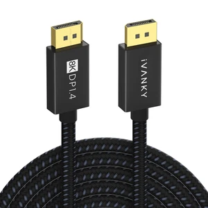 DisplayPort Cable 1.4, 8K 32.4Gbps High Speed DP Cable 15ft Display Port Cable, 8K@60Hz, 4K@240Hz, 2K@240Hz, Supports HBR3, HDR, HDCP 2.2, FreeSync, for Gaming Monitor, TV, PC, Laptop DisplayPort Cable 1.4, 8K 32.4Gbps High Speed DP Cable 15ft Display Port Cable, 8K@60Hz, 4K@240Hz, 2K@240Hz, Supports HBR3, HDR, HDCP 2.2, FreeSync, for Gaming Monitor, TV, PC, Laptop