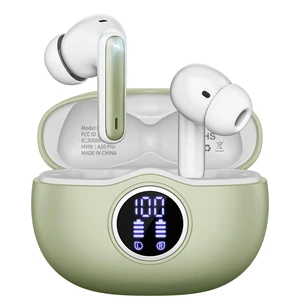 Wireless Earbuds, Bluetooth 5.3 Headphones HiFi Stereo 50H Playback LED Digital Display Ear Buds with ENC Noise Canceling Headset, IPX7 Waterproof Earphones for Gym/Running/Work(Light Green) Wireless Earbuds, Bluetooth 5.3 Headphones HiFi Stereo 50H Playback LED Digital Display Ear Buds with ENC Noise Canceling Headset, IPX7 Waterproof Earphones for Gym/Running/Work(Light Green)