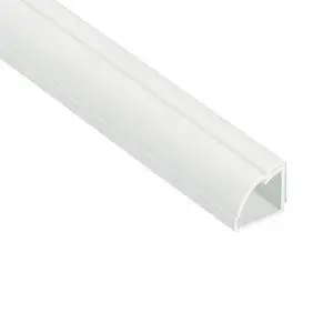 39" White Quarter Round Cable Raceway, Corner Cord Cover, Self-Adhesive Floor Molding with Wire Channel - 0.87" (W) x 0.87" (H) x 39in Length - White 39" White Quarter Round Cable Raceway, Corner Cord Cover, Self-Adhesive Floor Molding with Wire Channel - 0.87" (W) x 0.87" (H) x 39in Length - White