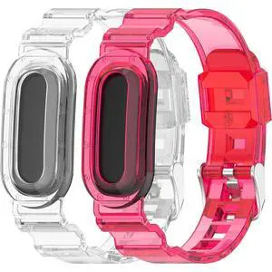 2-Pack Sport Band for Google Fitbit Air, Water & Sweat Resistant, Rugged Breathable Replacement Case Band, Transparent Crystal Adjustable TPU Strap Bumper Case for Fitbit Air for Women Men 2-Pack Sport Band for Google Fitbit Air, Water & Sweat Resistant, Rugged Breathable Replacement Case Band, Transparent Crystal Adjustable TPU Strap Bumper Case for Fitbit Air for Women Men